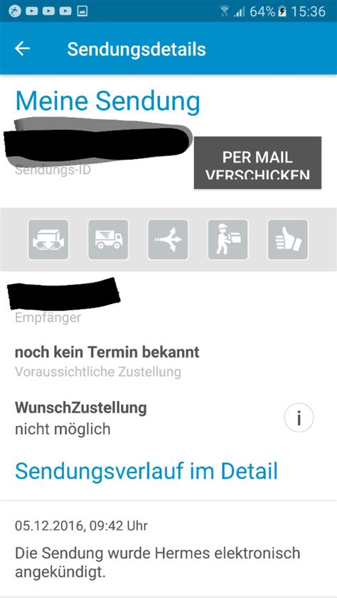 hermes sendungsverfolgung nicht